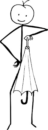 umbrella held with two fingers